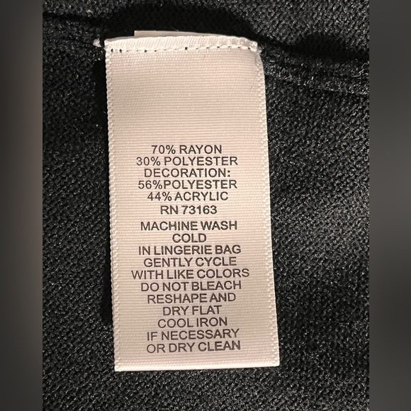 Spense Black Sweater Dress with Leopard Print Details Large - Picture 7 of 8